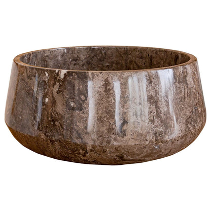 Narcist Brown Marble Vessel Sink High-Gloss Polished (D)16" (H)6.5".
