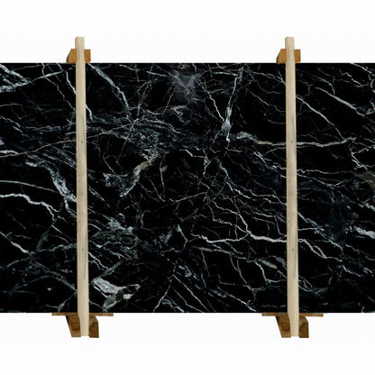Polished elegance of Petroleum Green Marble showcasing luxurious natural stone for sophisticated interior design