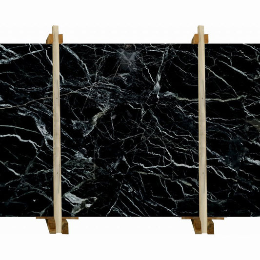 Polished elegance of Petroleum Green Marble showcasing luxurious natural stone for sophisticated interior design