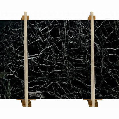 Polished elegance of Petroleum Green Marble showcasing luxurious natural stone for sophisticated interior design