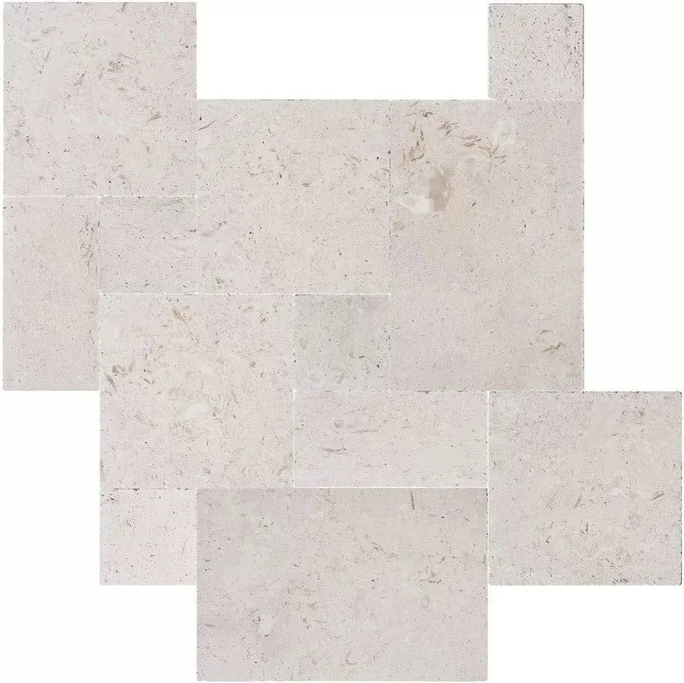 High-quality limestone pavers arranged in an elegant pattern for durable and stylish outdoor flooring solutions