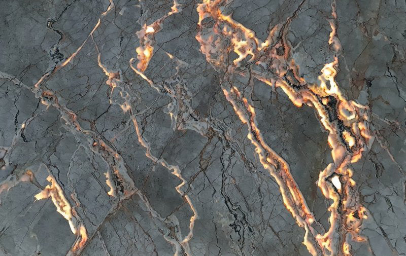 Elegant Vulcano Grey marble slabs showcasing natural stone texture for sophisticated interior design