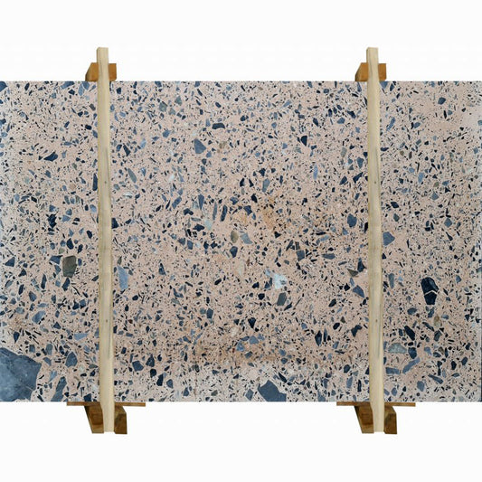 Elegant terrazzo and marble flooring featuring intricate patterns for sophisticated interior design aesthetics.