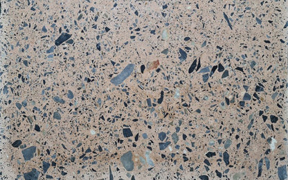 Elegant terrazzo and marble flooring featuring intricate patterns for sophisticated interior design aesthetics.