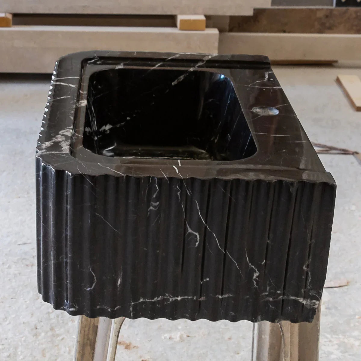 Elegant marble surface showcasing refined craftsmanship and timeless aesthetic appeal in interior design.