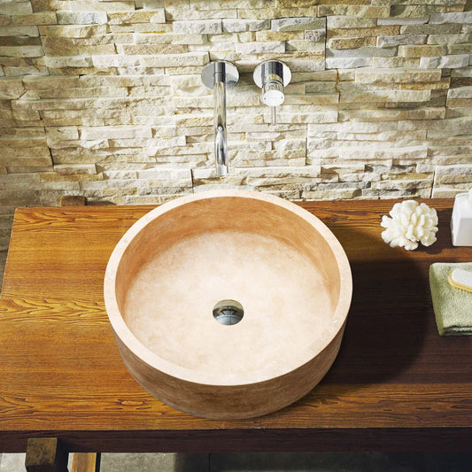 Elegant travertine bathroom sinks showcasing natural stone beauty and sophisticated home design