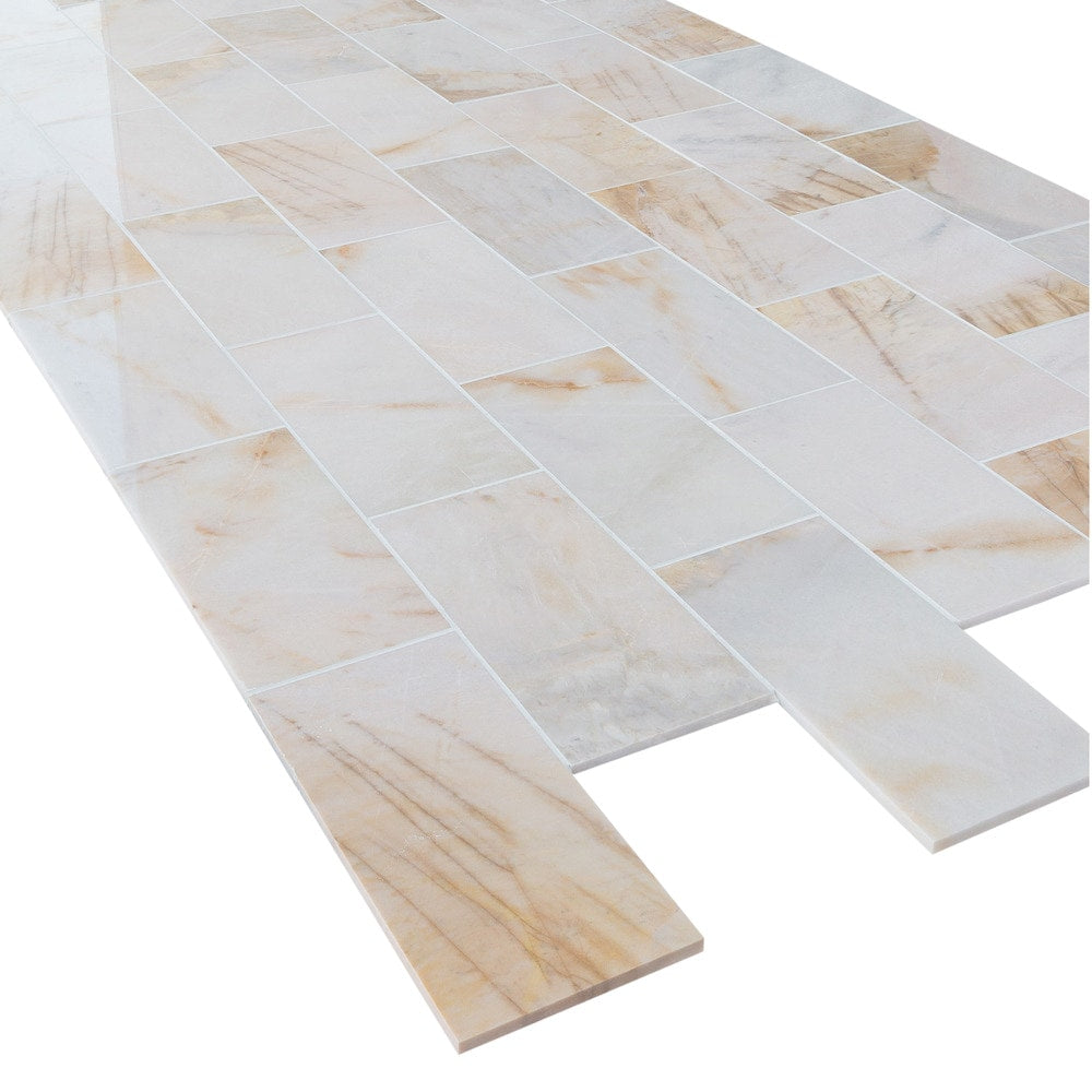 Giallo marble slab showcasing natural stone patterns and luxurious texture for elegant interior design