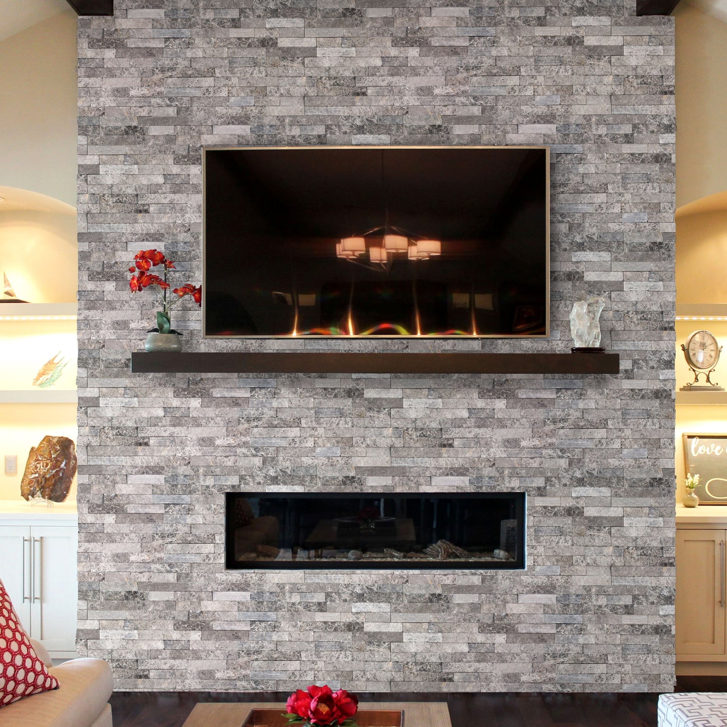Elegant Ventana Gray 3D Marble surface showcasing intricate patterns and modern design aesthetics
