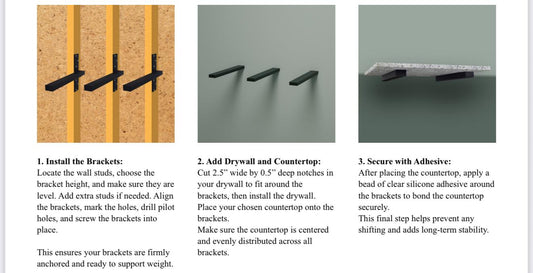 Wall Mount Bracket for Marble Sinks | Heavy-Duty Support Hardware