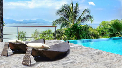 High-quality Alaska Silver travertine tiles showcasing elegant natural stone textures for sophisticated interiors