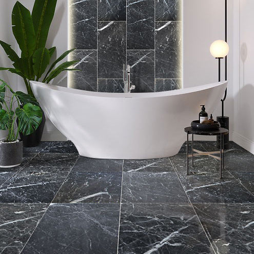 Elegant Amanos design crafted from luxurious Black Marble, perfect for sophisticated interior décor and architectural projects.