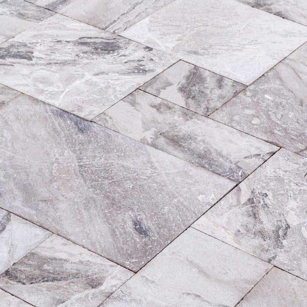 Elegant Atlantic Grey marble tiles showcasing natural patterns for sophisticated interior designs
