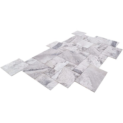 Elegant Atlantic Grey marble tiles showcasing natural patterns for sophisticated interior designs