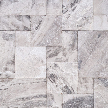 Elegant Atlantic Grey marble tiles showcasing natural patterns for sophisticated interior designs