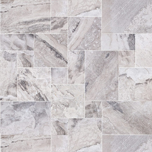 Elegant Atlantic Grey marble tiles showcasing natural patterns for sophisticated interior designs