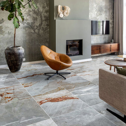 Elegant Astana Gray marble tile showcasing sophisticated natural stone patterns for luxurious interior design.