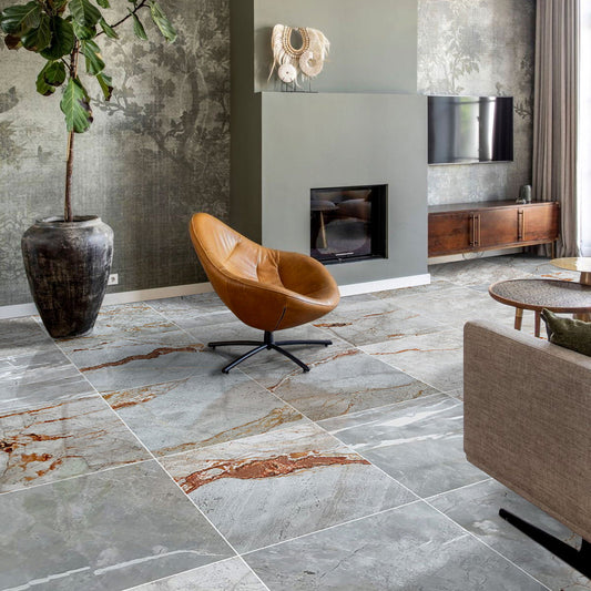 Elegant Astana Gray marble tile showcasing sophisticated natural stone patterns for luxurious interior design.