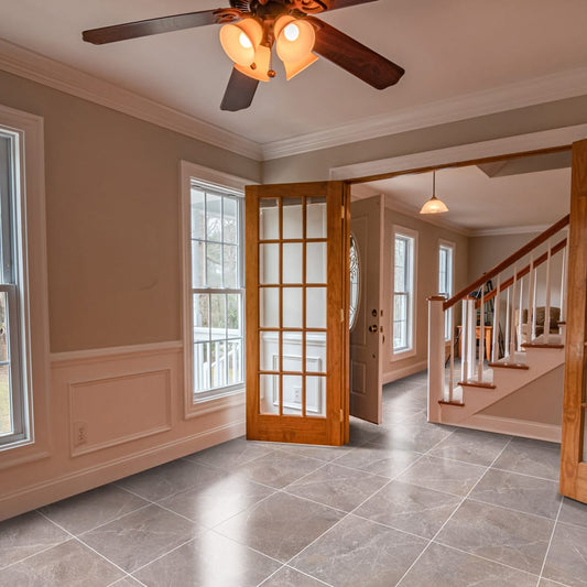 Atlantic Grey marble tile showcasing elegant natural stone texture for luxurious interior design applications.