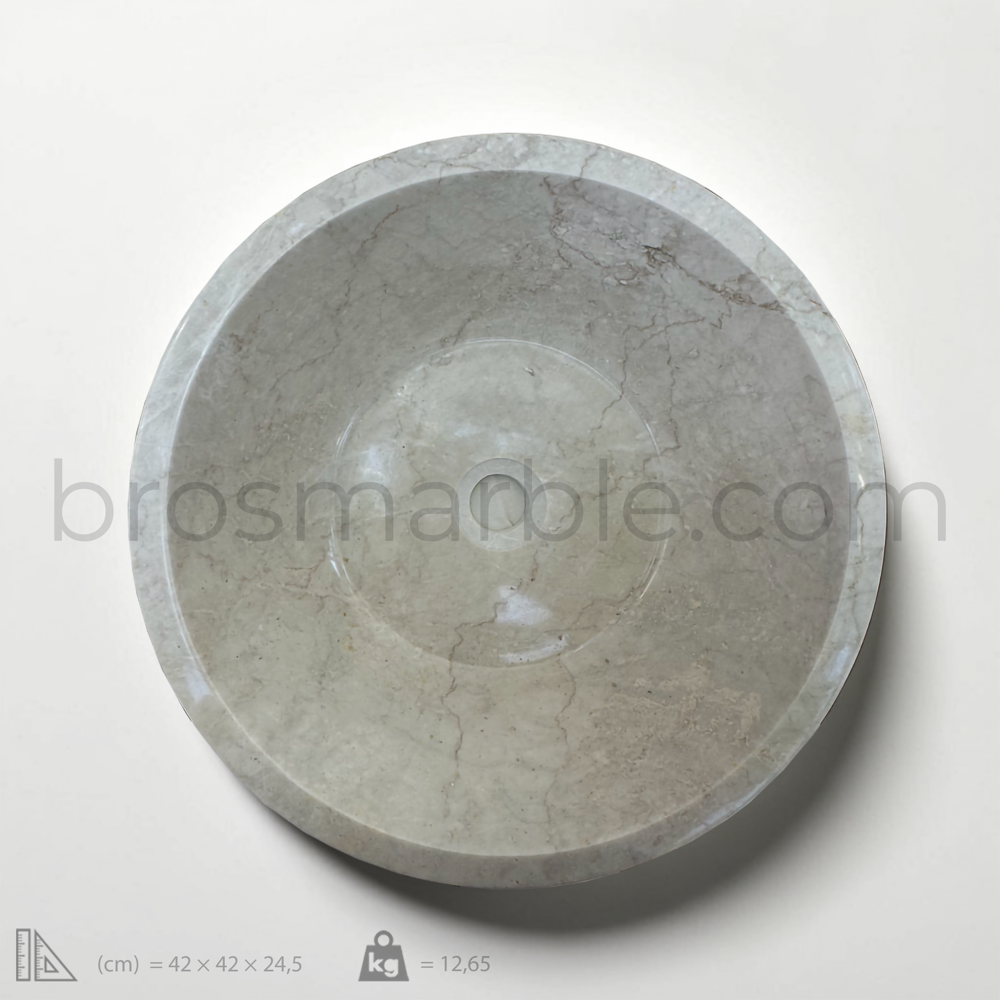 View the image of Beige Marble Conical Vessel Sink (BRS001) at BROSMARBLE. Premium marble sink in the Sinks category, available for $345.00.