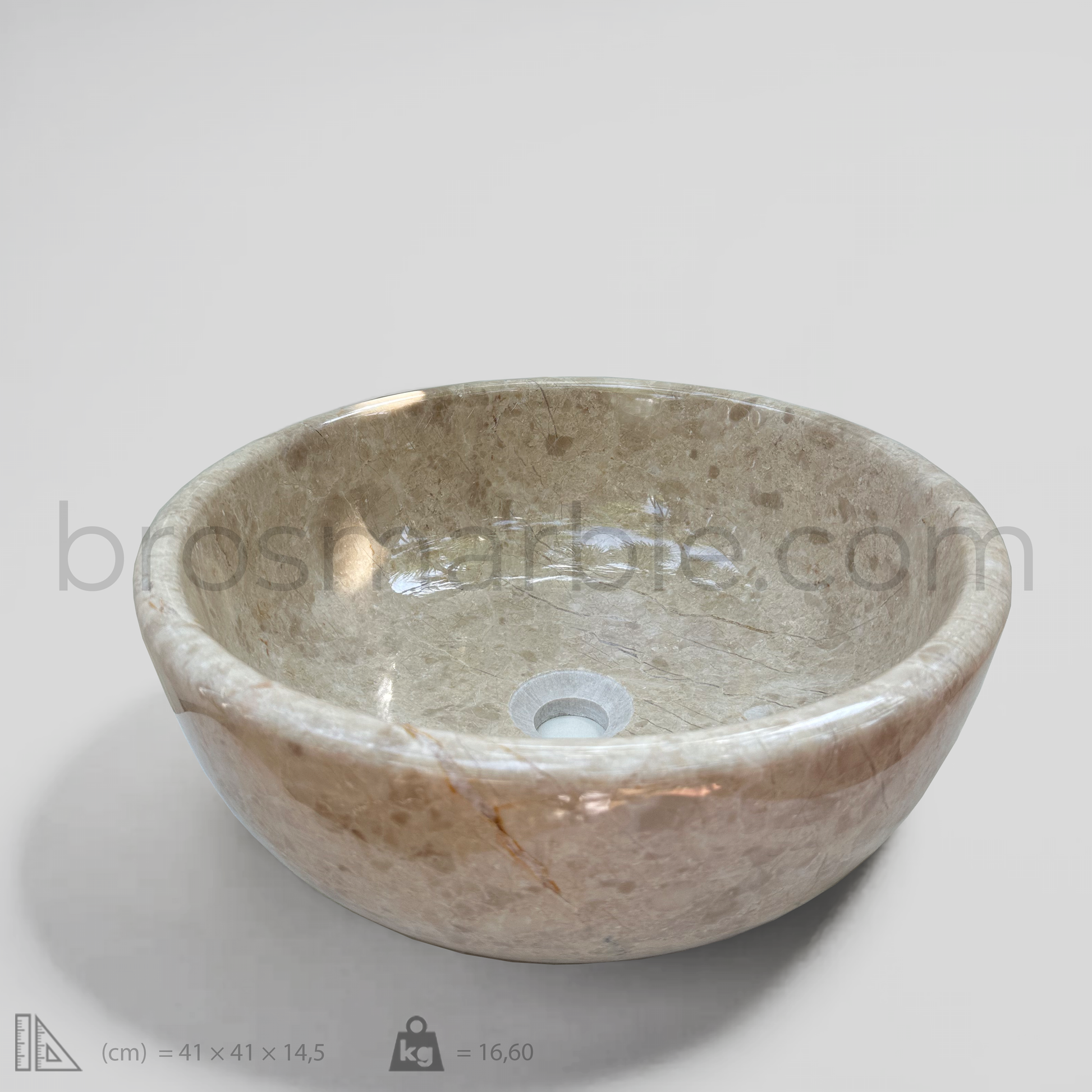 View the image of Beige Marble Vessel Sink (BRS004) at BROSMARBLE. Premium marble sink in the Bathroom Sinks category, available for $520.00.