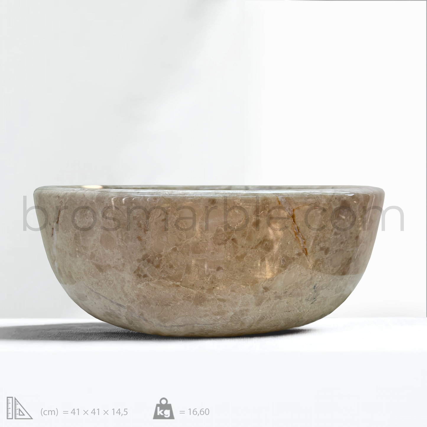 View the image of Beige Marble Vessel Sink (BRS004) at BROSMARBLE. Premium marble sink in the Bathroom Sinks category, available for $520.00.