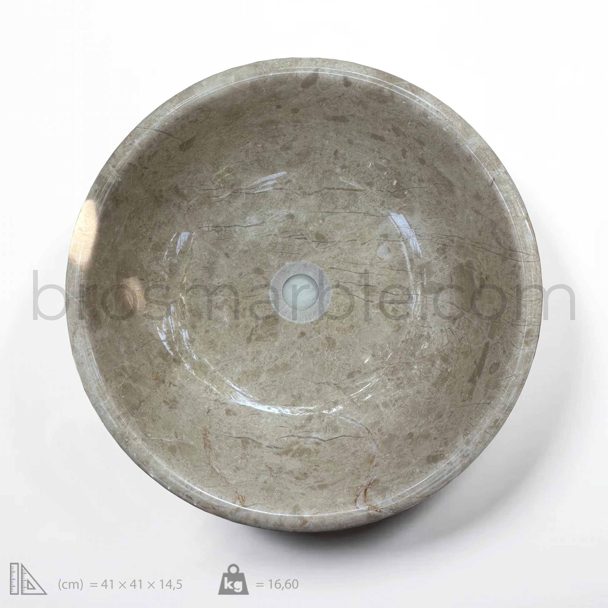 View the image of Beige Marble Vessel Sink (BRS004) at BROSMARBLE. Premium marble sink in the Bathroom Sinks category, available for $520.00.