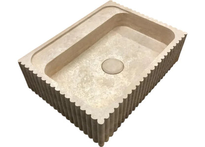 Close-up image of travertine stone showcasing its exceptional durability and timeless elegance