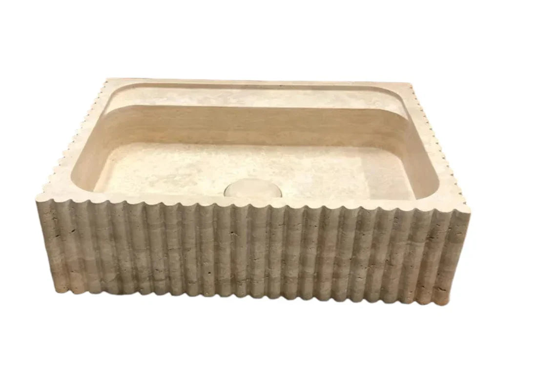 Close-up image of travertine stone showcasing its exceptional durability and timeless elegance