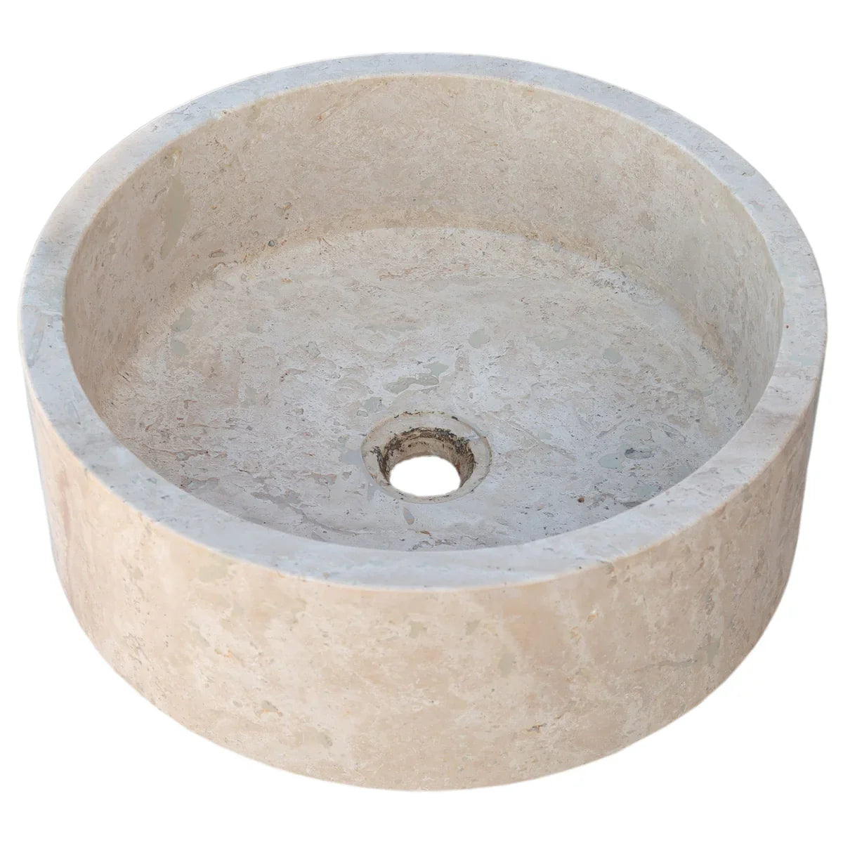Elegant travertine sink showcasing natural stone texture for luxurious bathroom design and durability