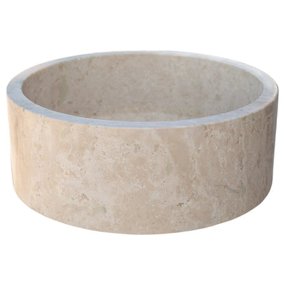 Elegant travertine sink showcasing natural stone texture for luxurious bathroom design and durability