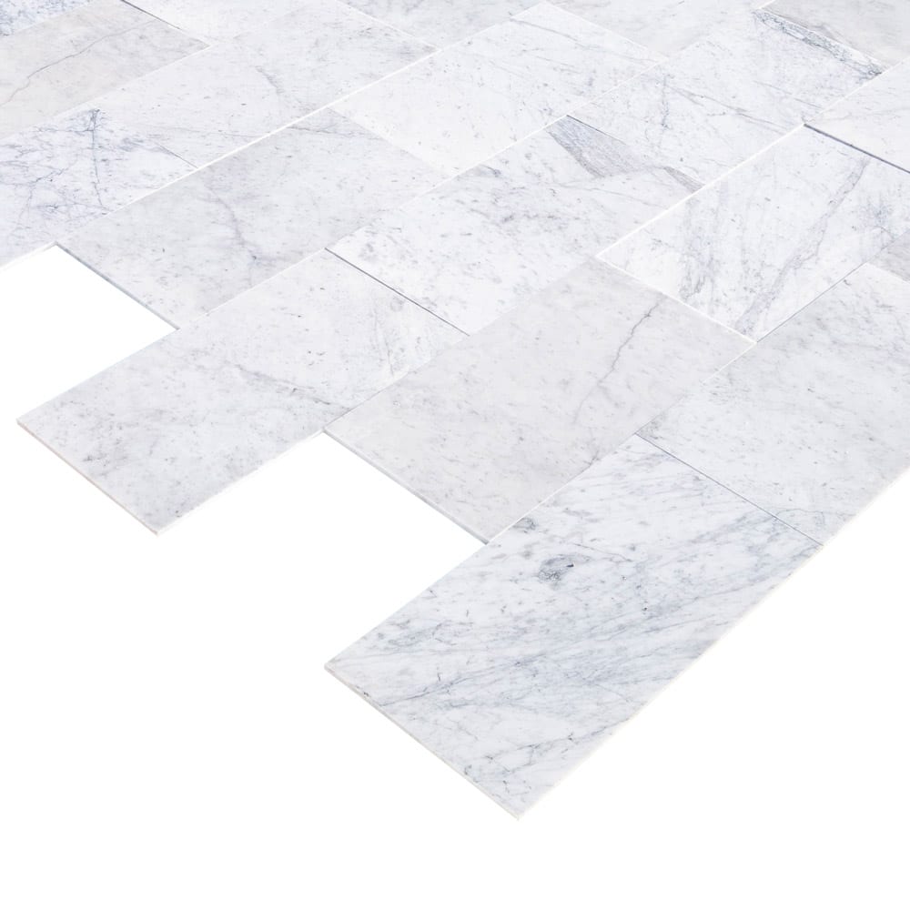 Elegant Bianco Carrara marble tile showcasing luxurious design and timeless beauty for sophisticated interiors