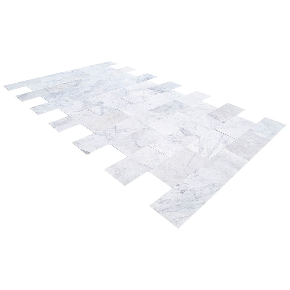 Elegant Bianco Carrara marble tile showcasing luxurious design and timeless beauty for sophisticated interiors