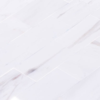 Elegant Bianco Dolomite marble tile showcasing natural stone texture, perfect for sophisticated interior flooring and wall design.