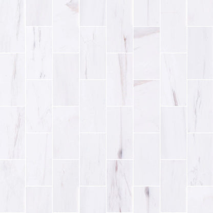 Elegant Bianco Dolomite marble tile showcasing natural stone texture, perfect for sophisticated interior flooring and wall design.