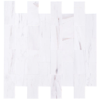 Elegant Bianco Dolomite marble tile showcasing natural stone texture, perfect for sophisticated interior flooring and wall design.