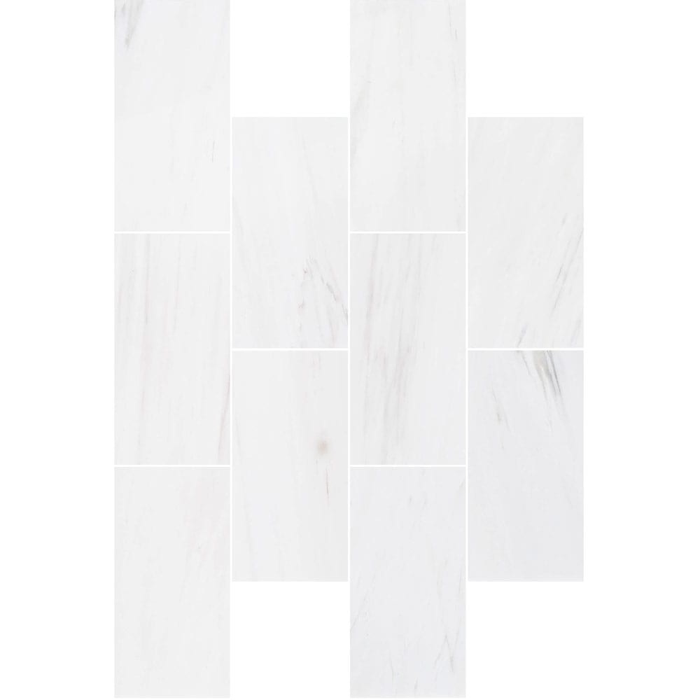 Elegant Bianco Dolomite marble tile showcasing natural veining and superior craftsmanship