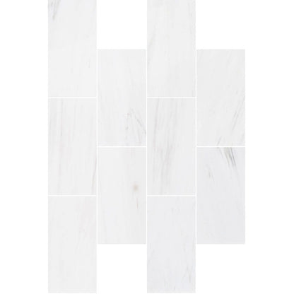 Elegant Bianco Dolomite marble tile showcasing natural veining and superior craftsmanship