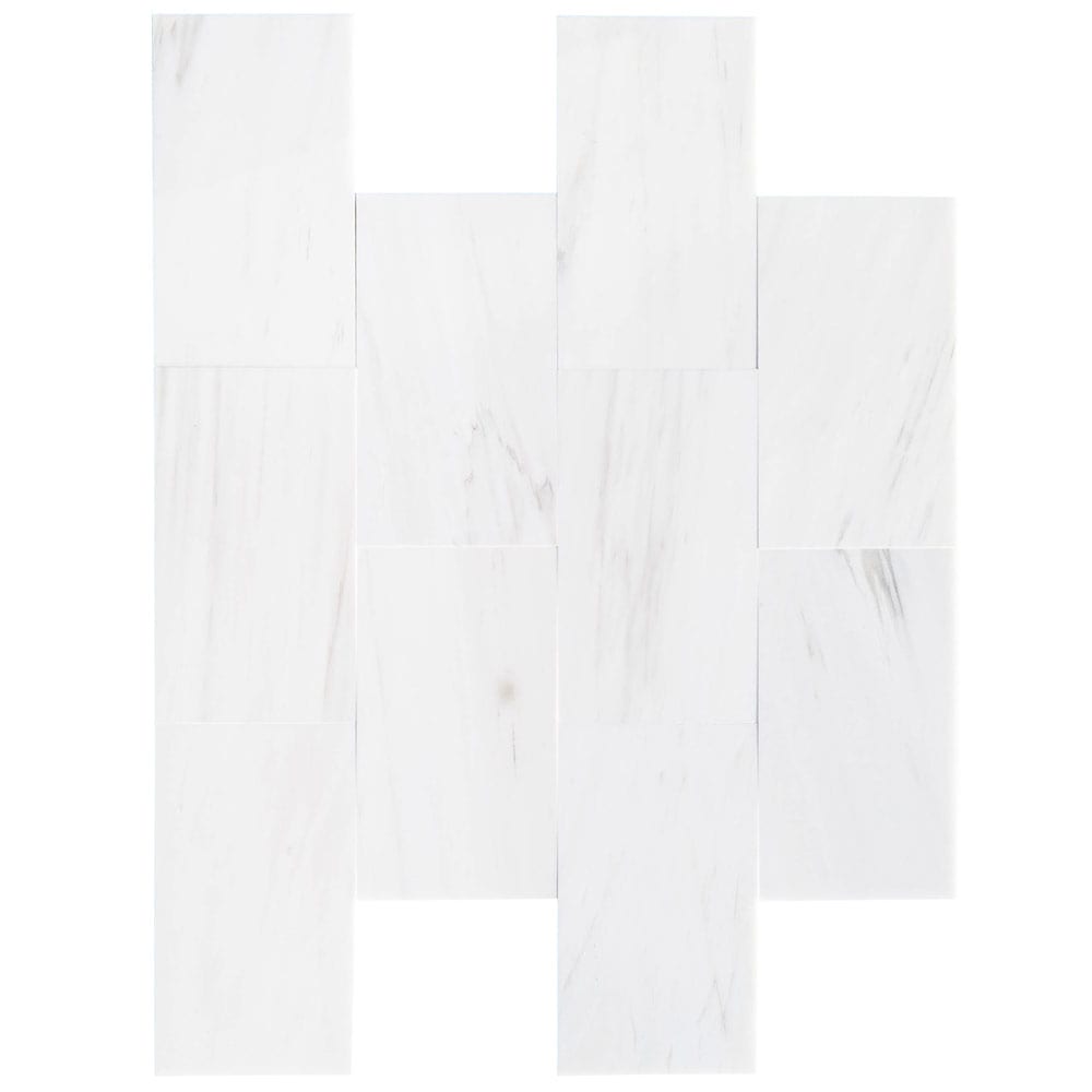 Elegant Bianco Dolomite marble tile showcasing natural veining and superior craftsmanship