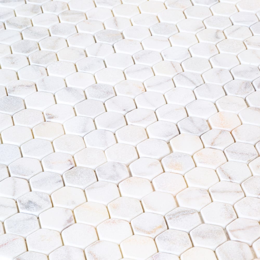 Elegant Bianco marble surface showcasing natural white veining for sophisticated interior design and architectural projects.