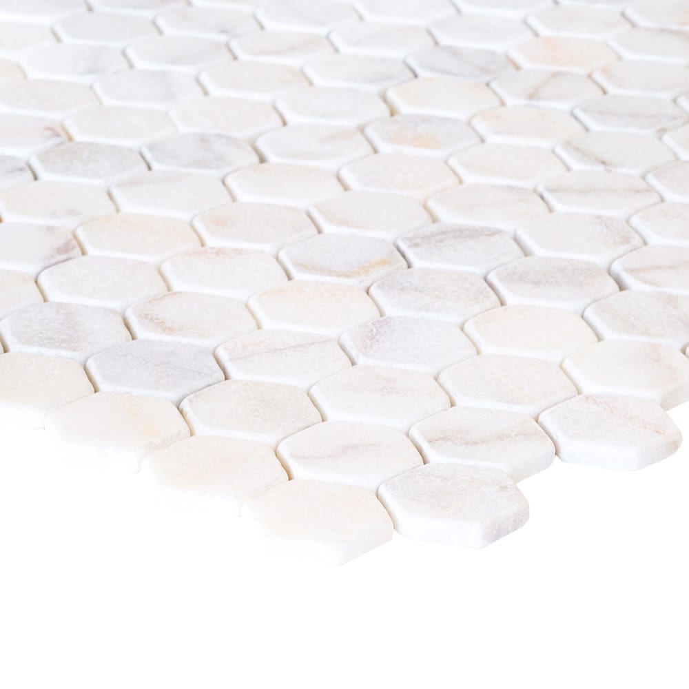 Elegant Bianco marble surface showcasing natural white veining for sophisticated interior design and architectural projects.
