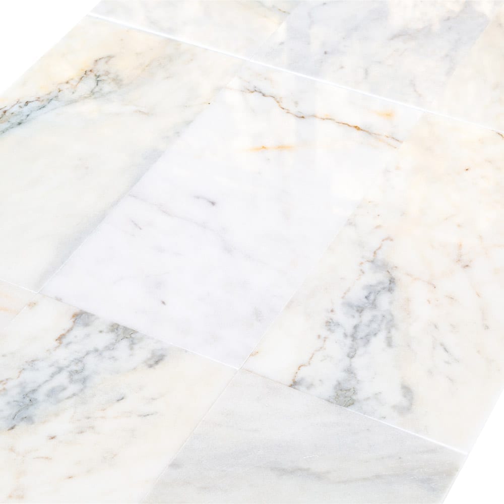 Bianco Ibiza White Marble Floor and Wall Tile - Livfloors Collection.