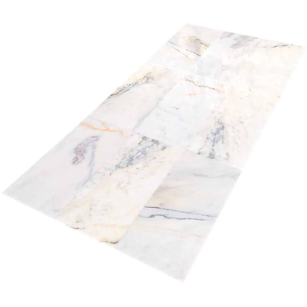 Bianco Ibiza White Marble Floor and Wall Tile - Livfloors Collection.