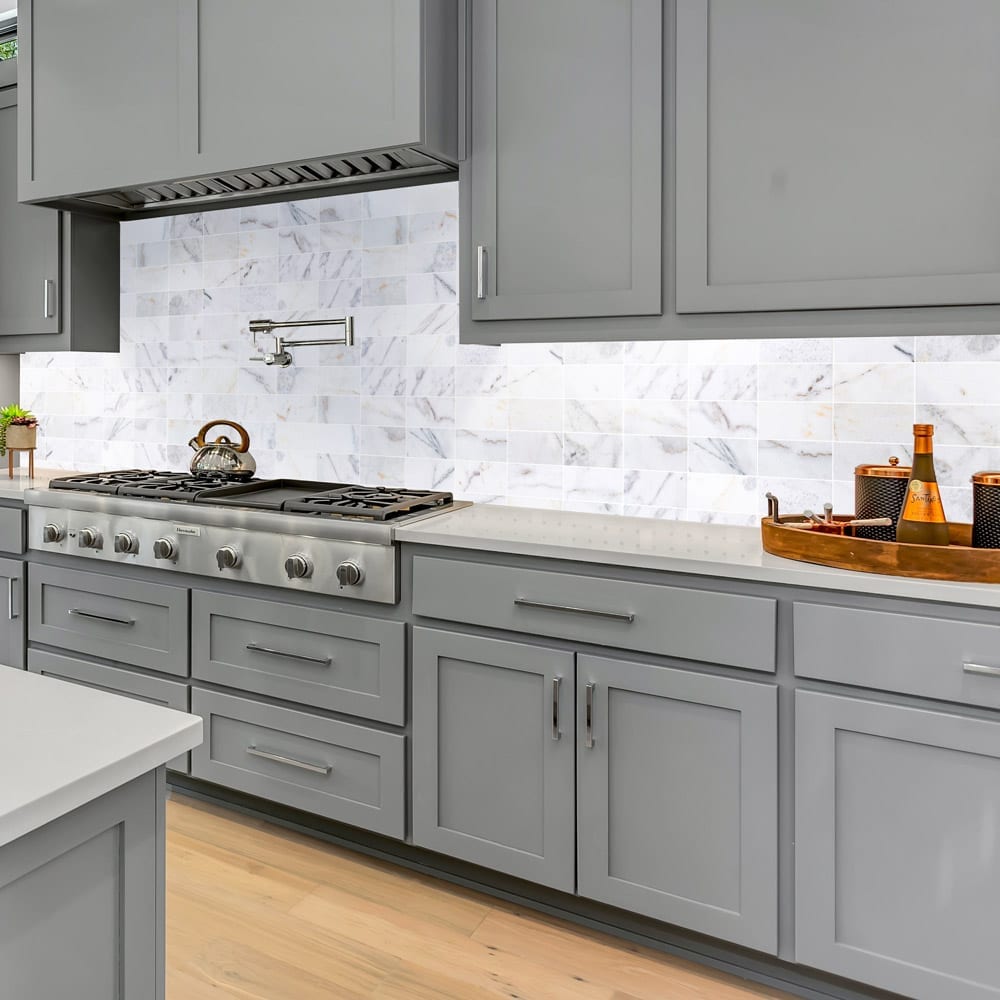 Bianco Ibiza White Marble Floor and Wall Tile - Livfloors Collection.