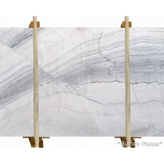 Bianco Massa marble slabs showcasing premium natural stone for elegant interior designs