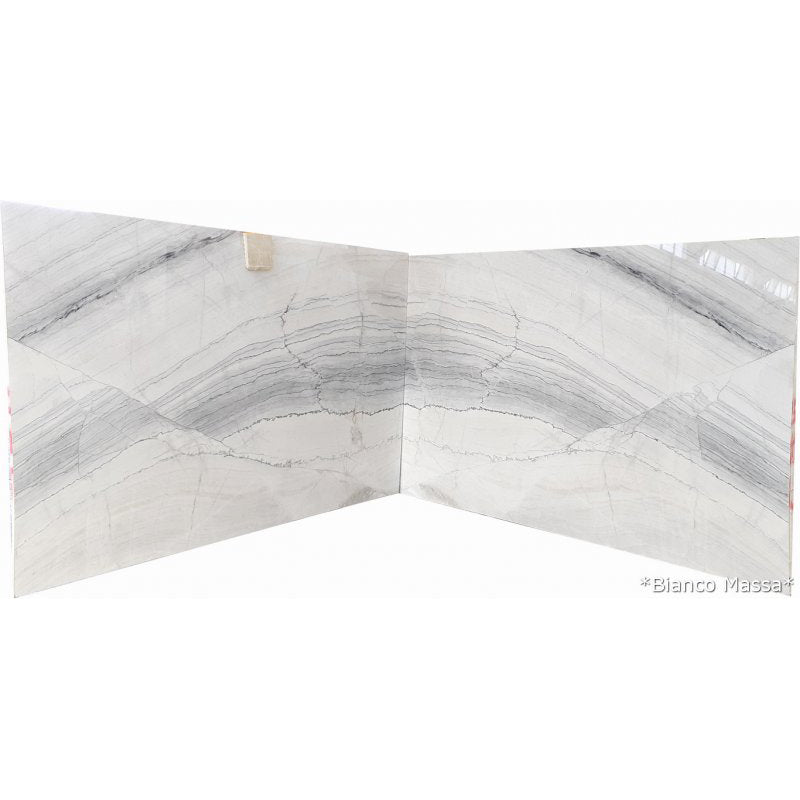 Bianco Massa marble slabs showcasing premium natural stone for elegant interior designs