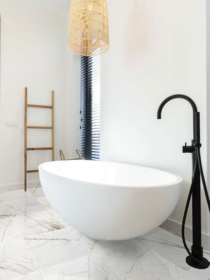 Bianco Rigata Exotic Marble Polished Floor and Wall Tile - Large Format - Livfloors Collection.