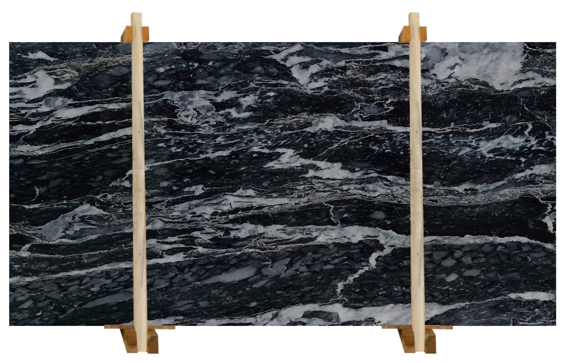 Black leopard inspired pattern on premium marble slabs showcasing elegance and durability for upscale interior design