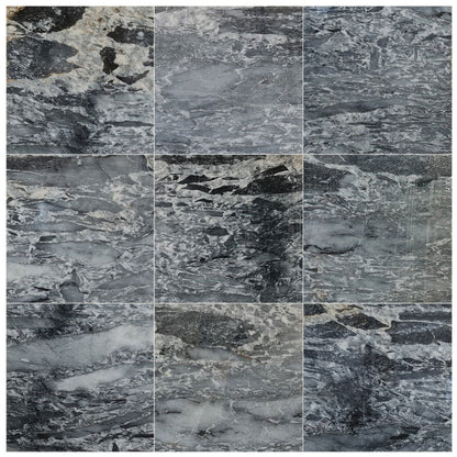 Black Leopard Exotic Marble Polished Floor and Wall Tile - Large Format - Livfloors Collection.