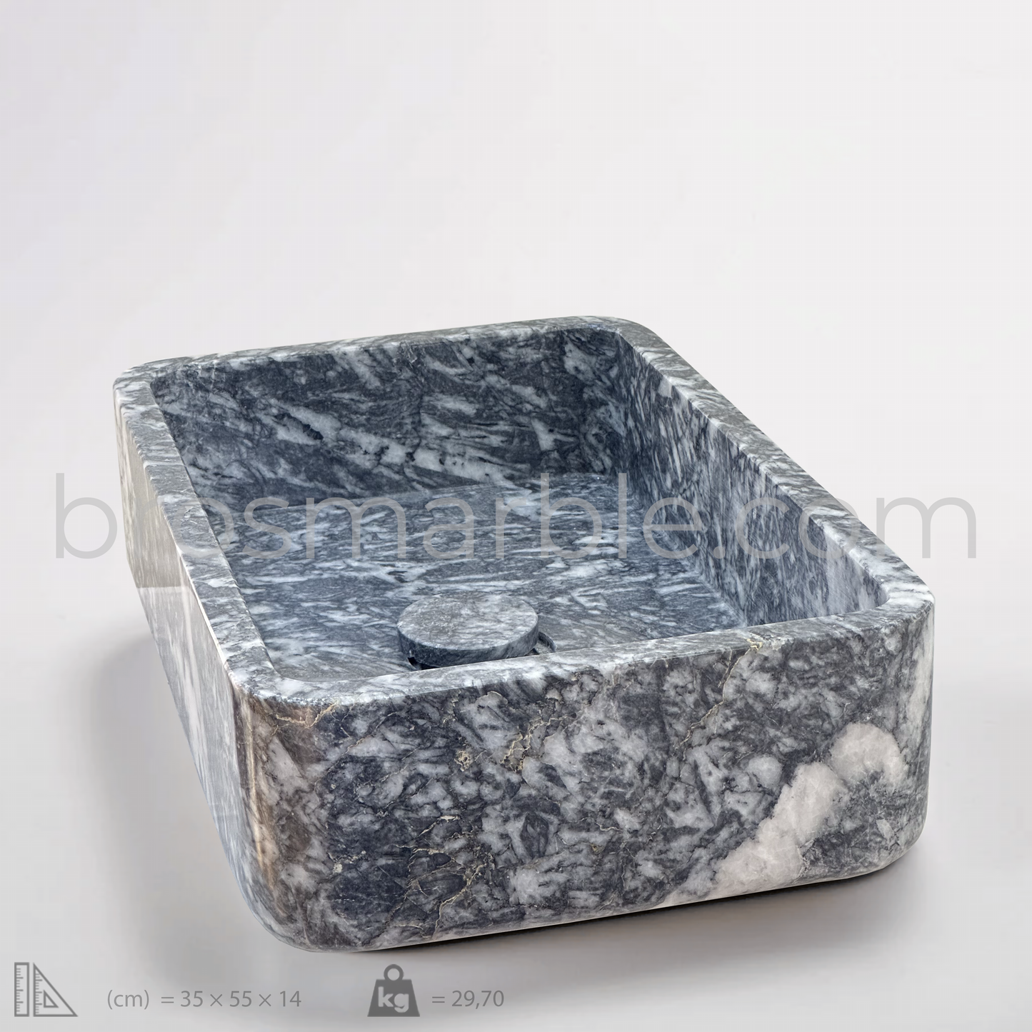 View the image of Black Marble Rectangular Sink (BRS020) at BROSMARBLE. Premium marble sink in the Sinks category, available for $570.00.