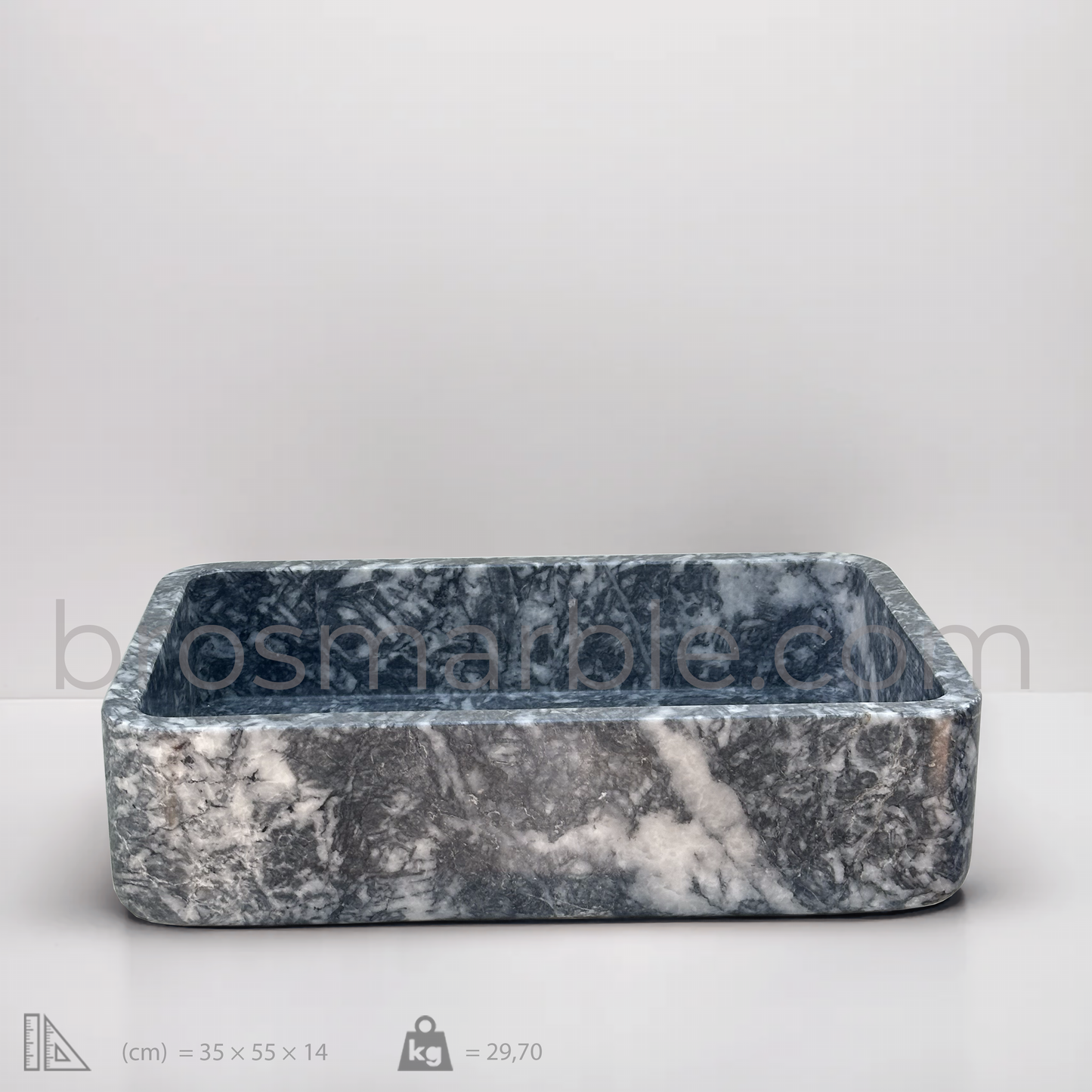 View the image of Black Marble Rectangular Sink (BRS020) at BROSMARBLE. Premium marble sink in the Sinks category, available for $570.00.